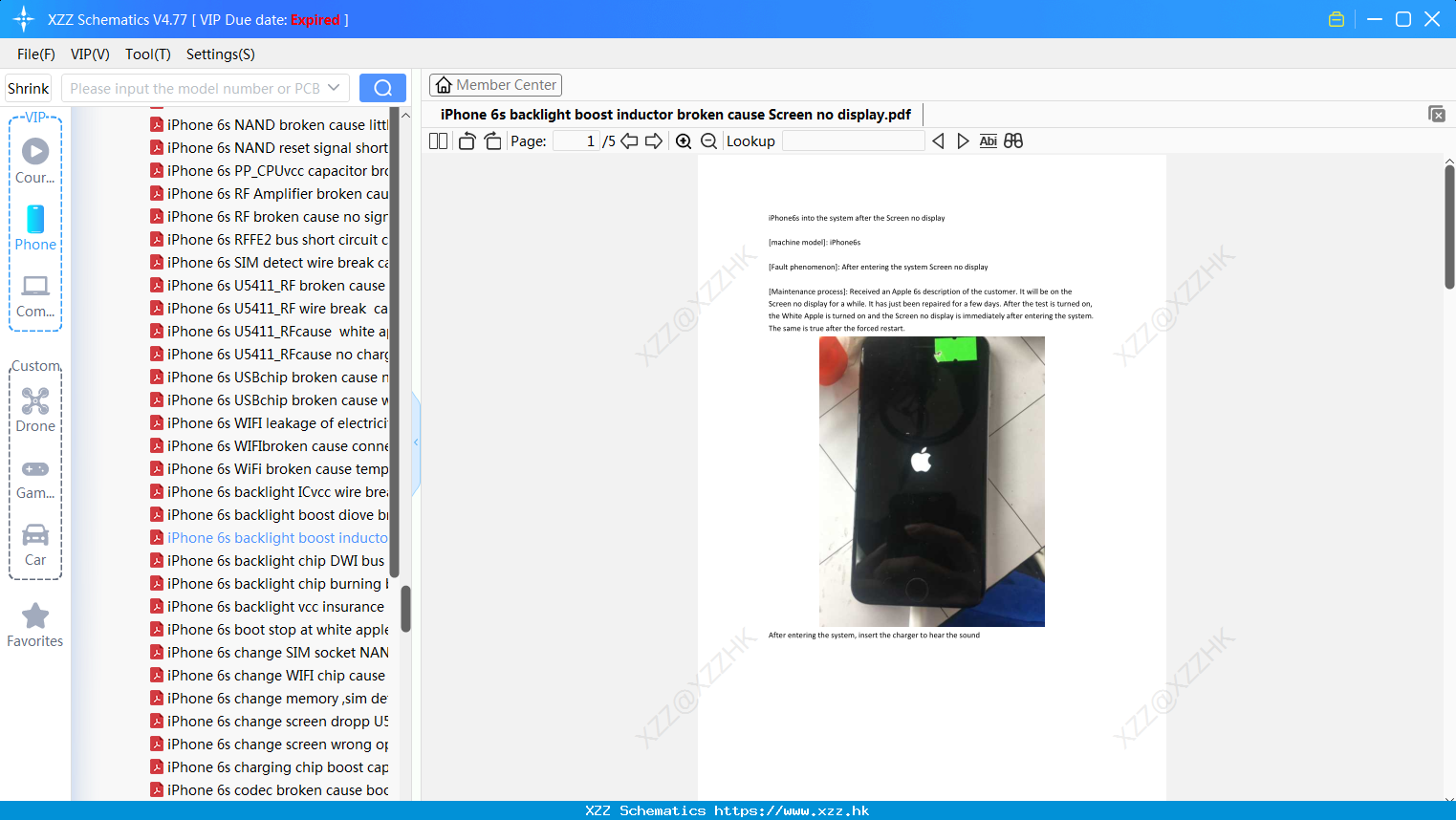 IPhone 6s Backlight Boost Inductor Broken Cause Screen No Display